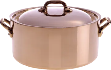 a large pot with a handle on it