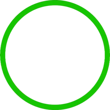 a green circle on a white background