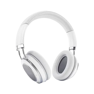 a pair of headphones on a white background