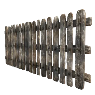 a wooden fence is shown against a white background