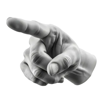 a person's hand pointing towards the camera
