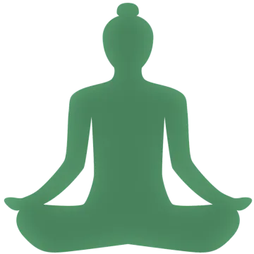 a silhouette of a person sitting in a yoga pose