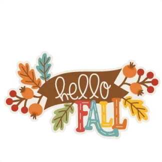 hello fall sticker