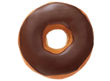 a chocolate covered donut