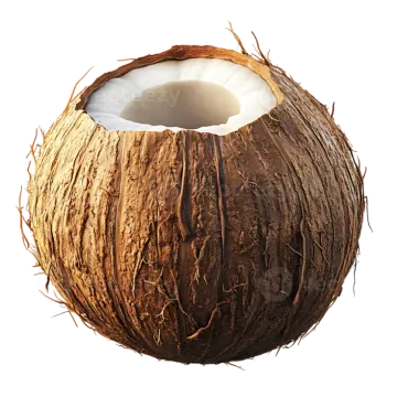 a coconut on a white background