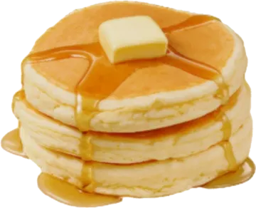 a stack of pancakes with butter and syrup