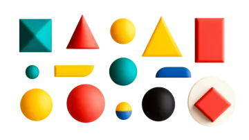 a set of geometric shapes