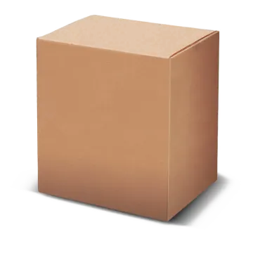 a brown cardboard box on a white background
