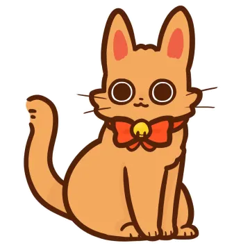 a cartoon cat wearing a bow tie