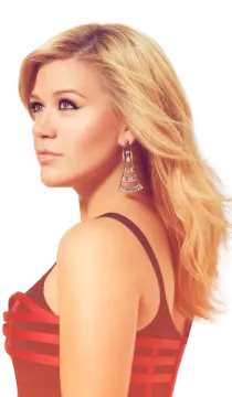 a woman with long blonde hair in a red dress