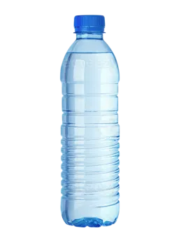 a bottle of water on a white background
