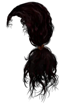 a drawing of a woman with long hair