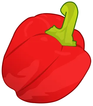 a red pepper on a white background