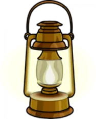 a brown and white lantern on a white background