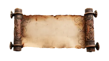 an old scroll on a white background