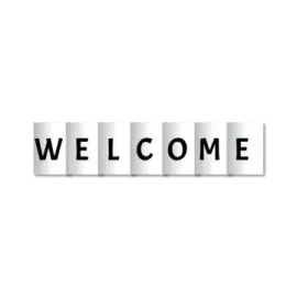 the word welcome on a white background