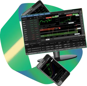 an image of a computer, phone and monitor