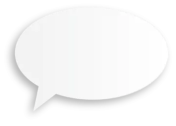 a blank speech bubble on a white background