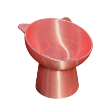 a pink colored stool on a white background