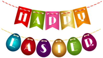 happy easter bunting banner