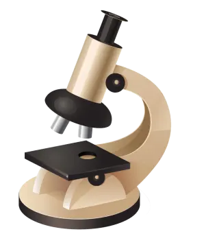 a microscope on a white background