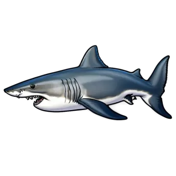 a great white shark with its mouth open
