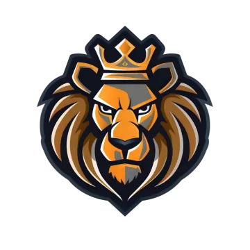 a lion with a crown on his head
