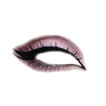 a close up of a woman's eye with long lashes