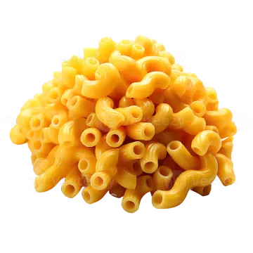 a pile of pasta on white background