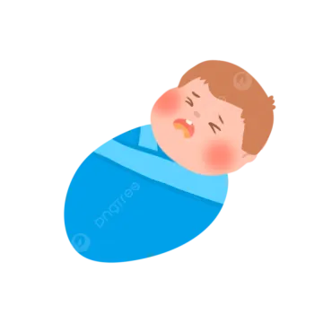 a baby sleeping in a blue blanket