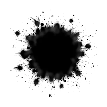 a black ink sp on a white background