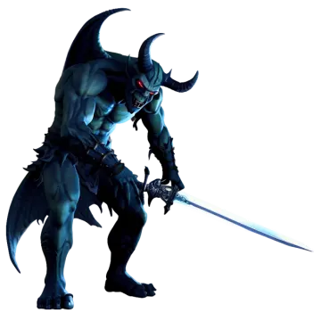 an image of a demon holding a sword