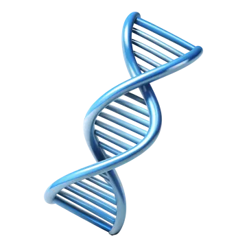 a blue and white dna molecule