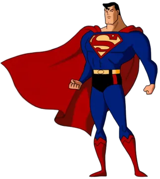 a cartoon superman with a cape