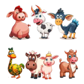a group of farm animals