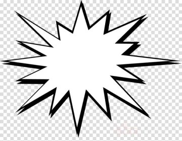 a black and white explosion clipart