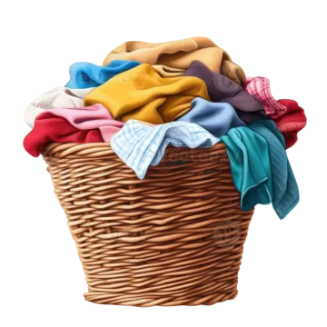 a basket full of clothes