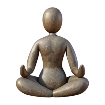 a statue of a person sitting in a lotus position