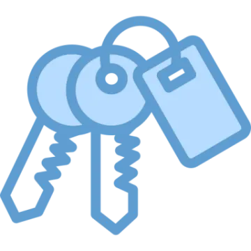 a bunch of keys on a white background