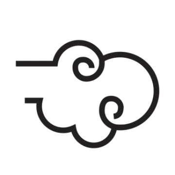 a black and white icon of a cloud
