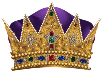 a gold crown with jewels on it