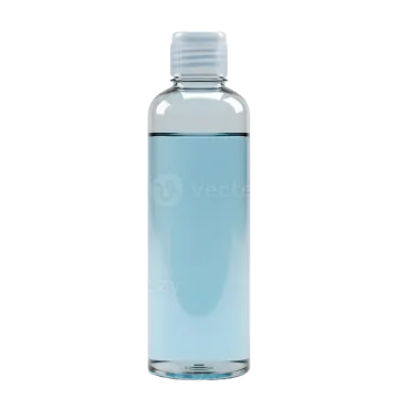 a bottle of water on a white background