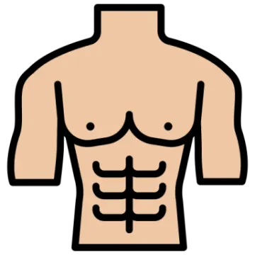 a male torso with no shirt