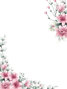 pink flowers on a white background