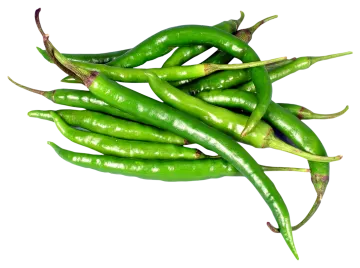 a pile of green peppers