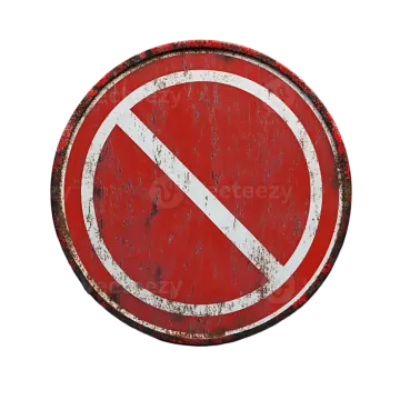 a red and white sign