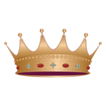 a golden crown on a white background