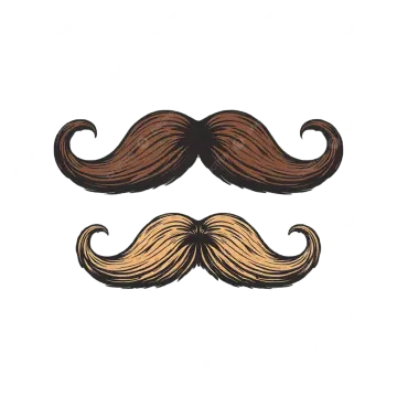 a pair of mustaches on white background