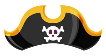 a pirate hat with a skull on it