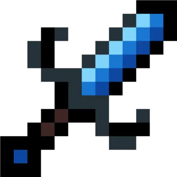 a blue and black pixel with a white background